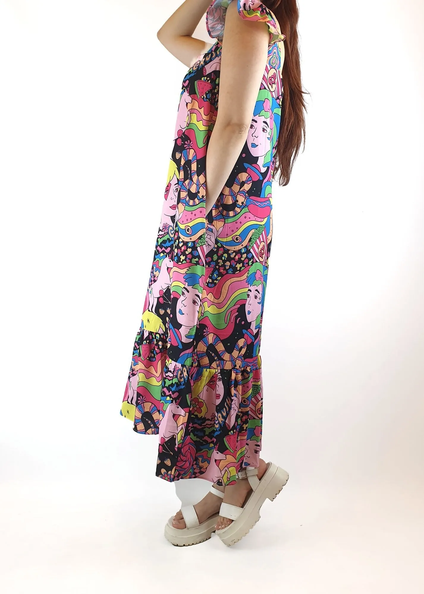 Little Party Dress psychedelic print dress size 10