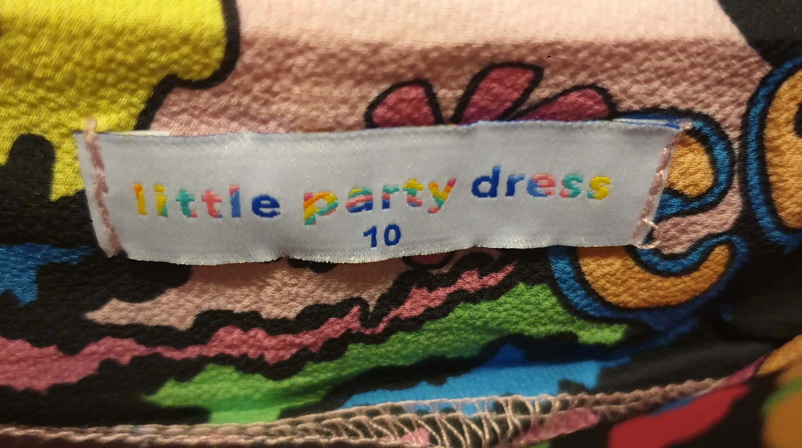 Little Party Dress psychedelic print dress size 10