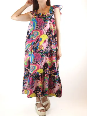 Little Party Dress psychedelic print dress size 10