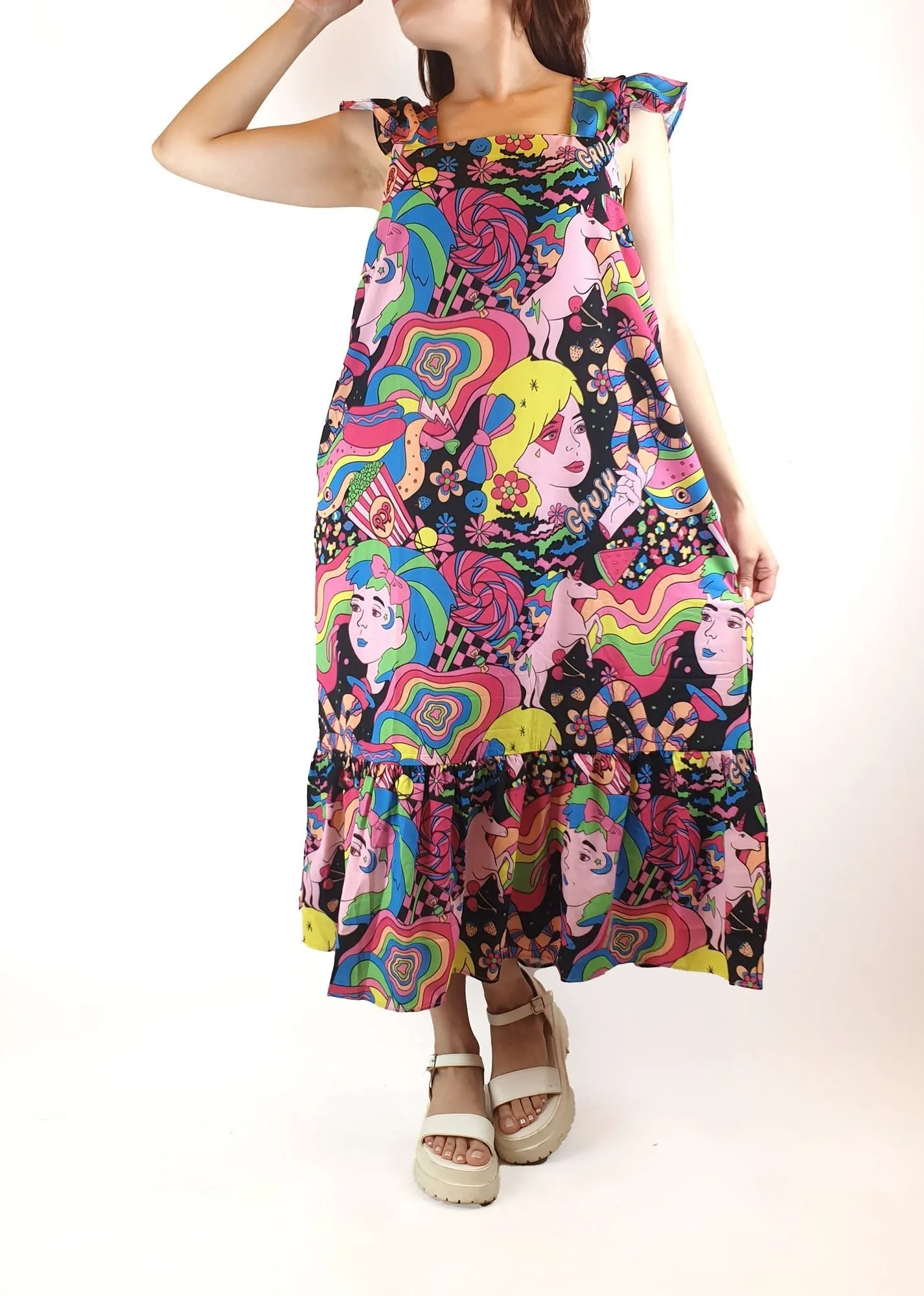 Little Party Dress psychedelic print dress size 10
