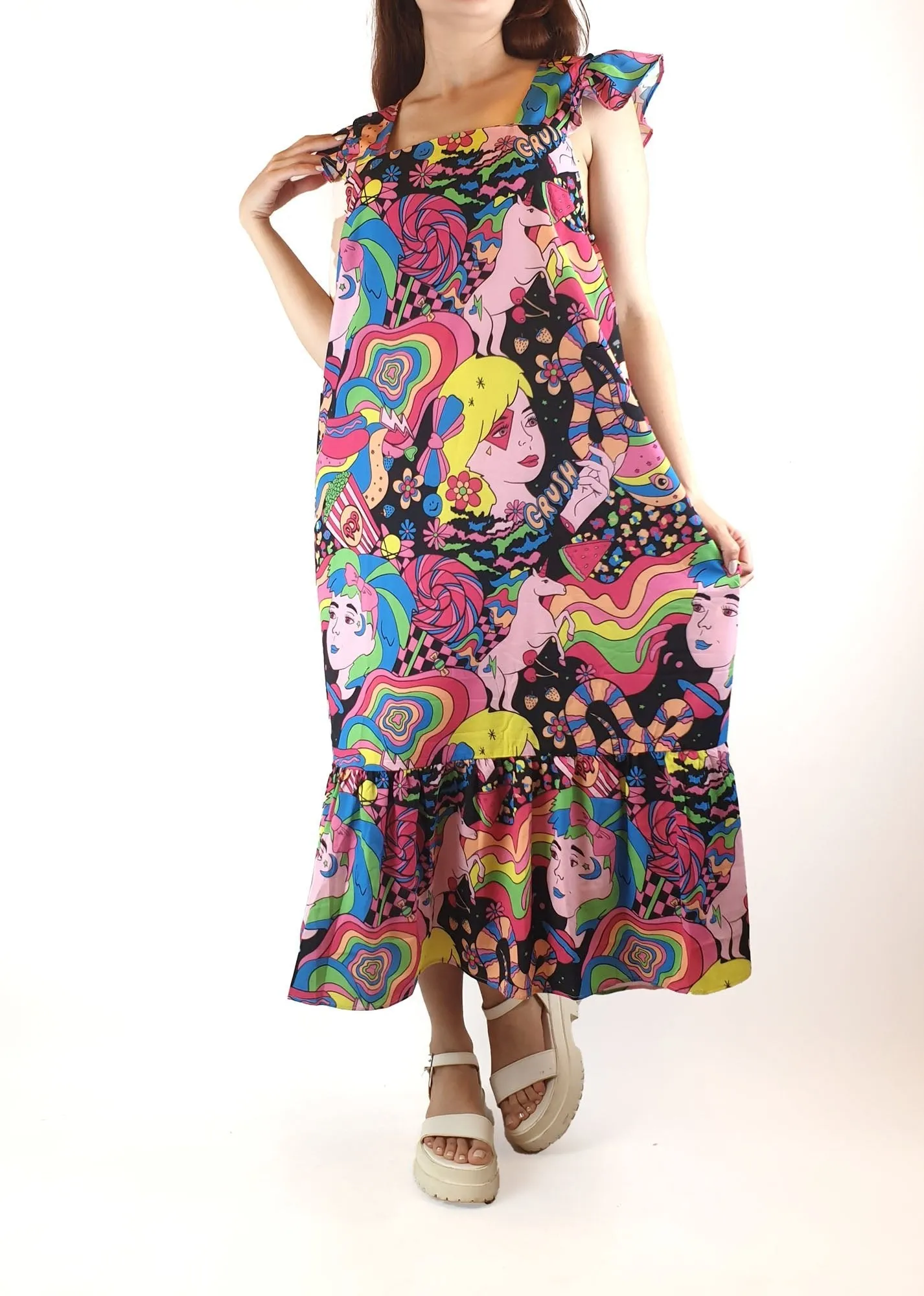 Little Party Dress psychedelic print dress size 10
