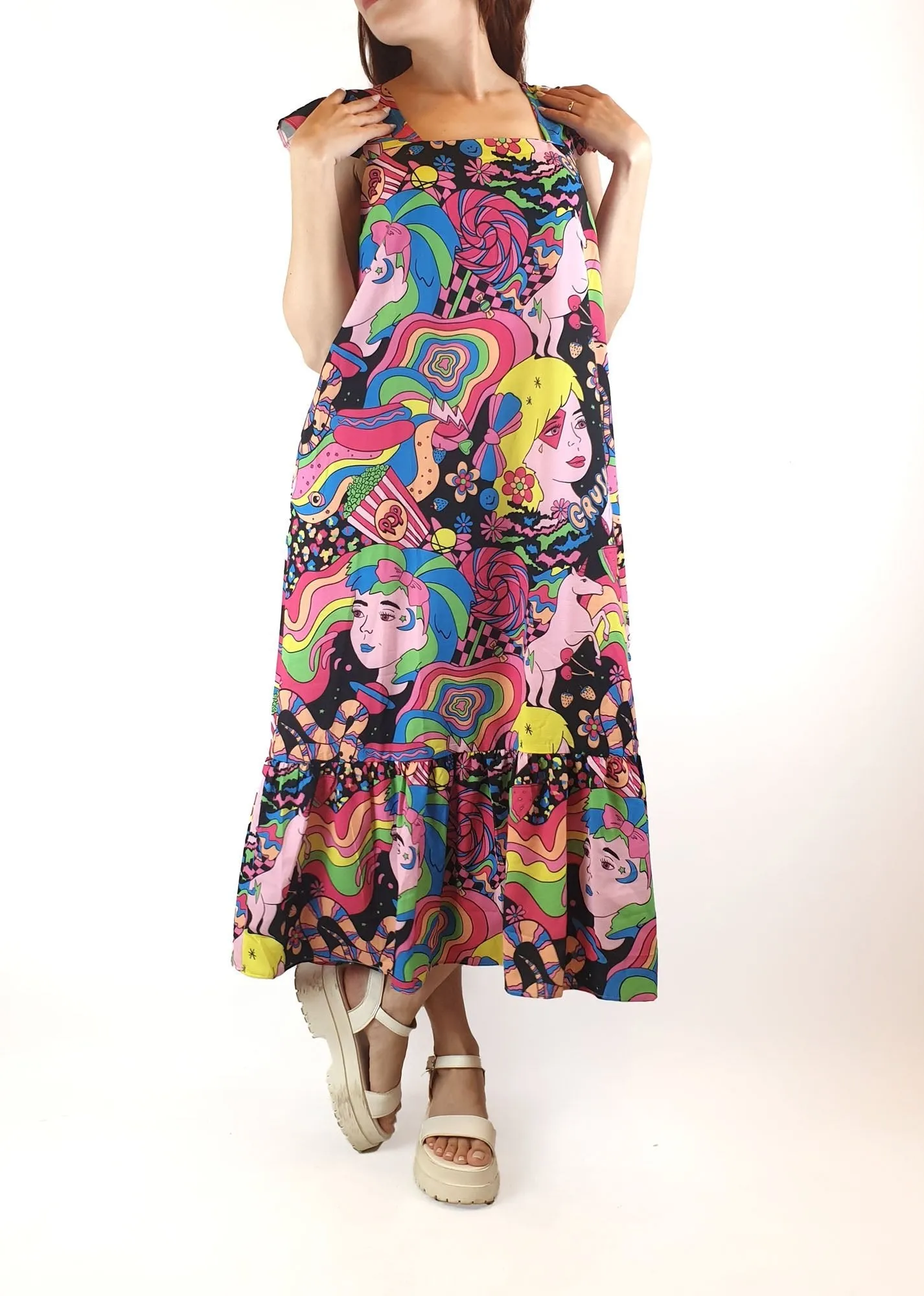 Little Party Dress psychedelic print dress size 10