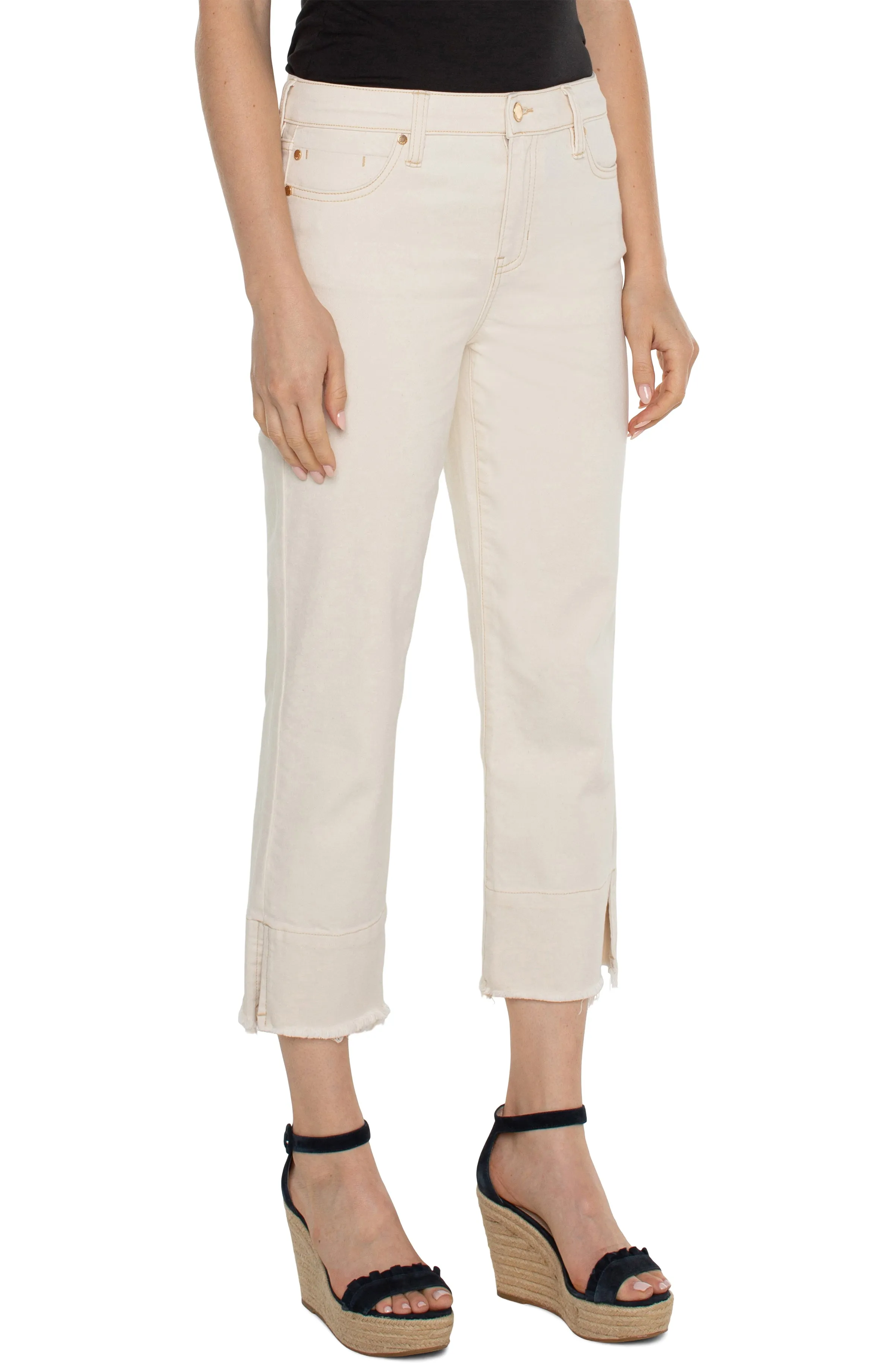 Liv Non-Skinny Skinny With Double Fray Hem