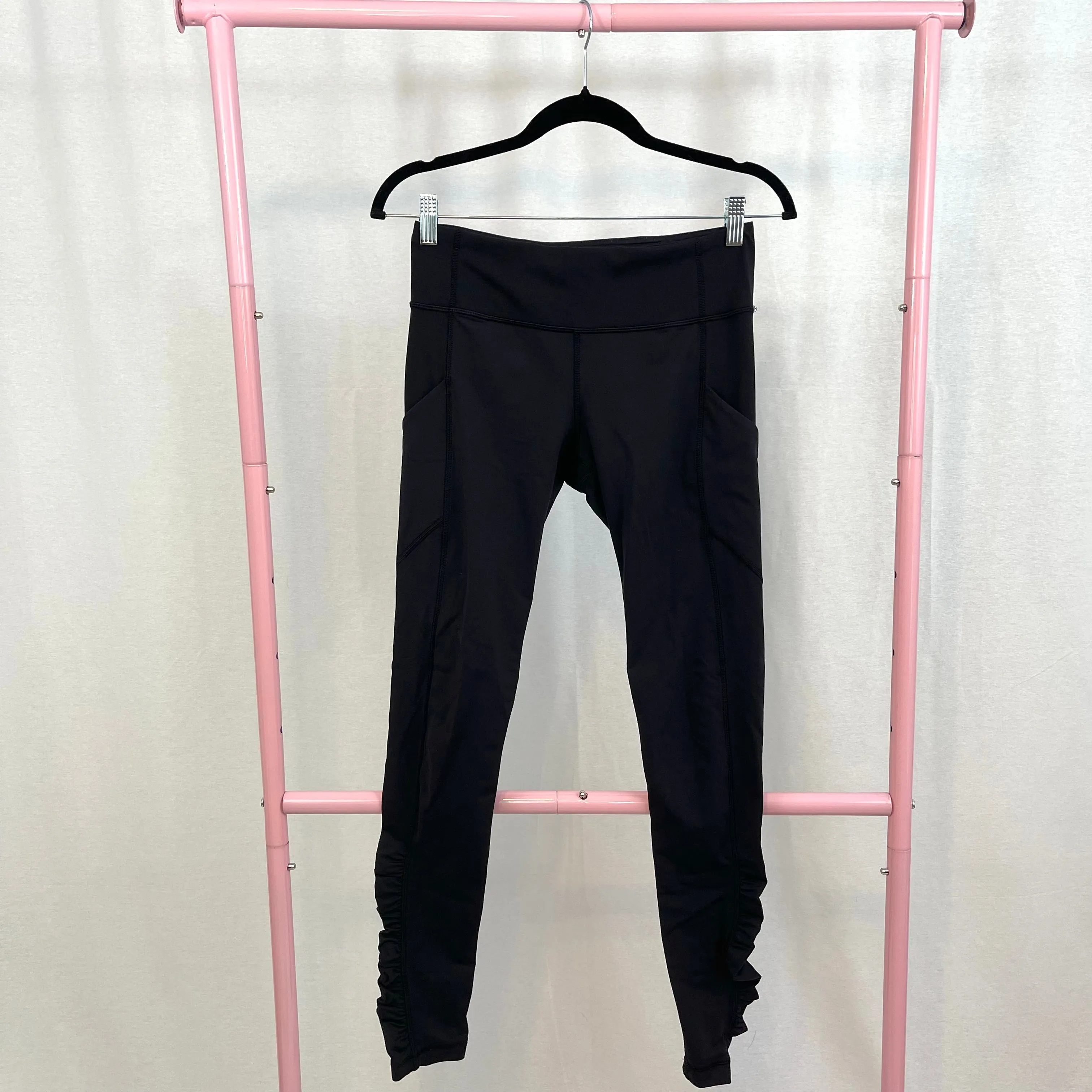 Lululemon Black Ankle Ruched Leggings size 6