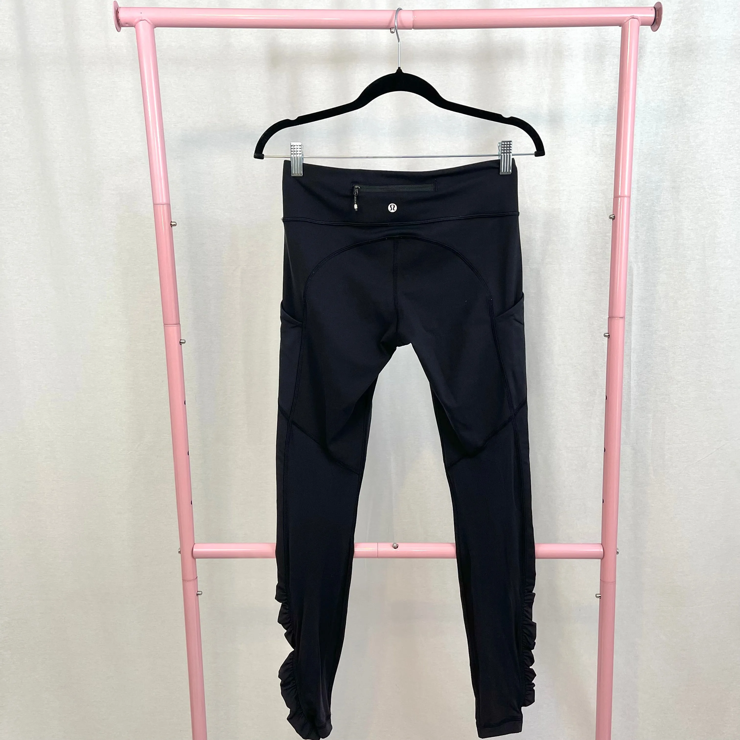 Lululemon Black Ankle Ruched Leggings size 6