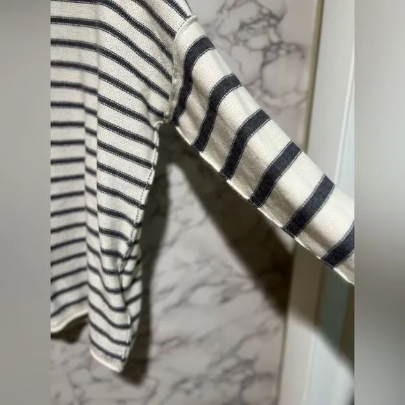 Madewell Stripe-Play Mockneck Pullover Sweater