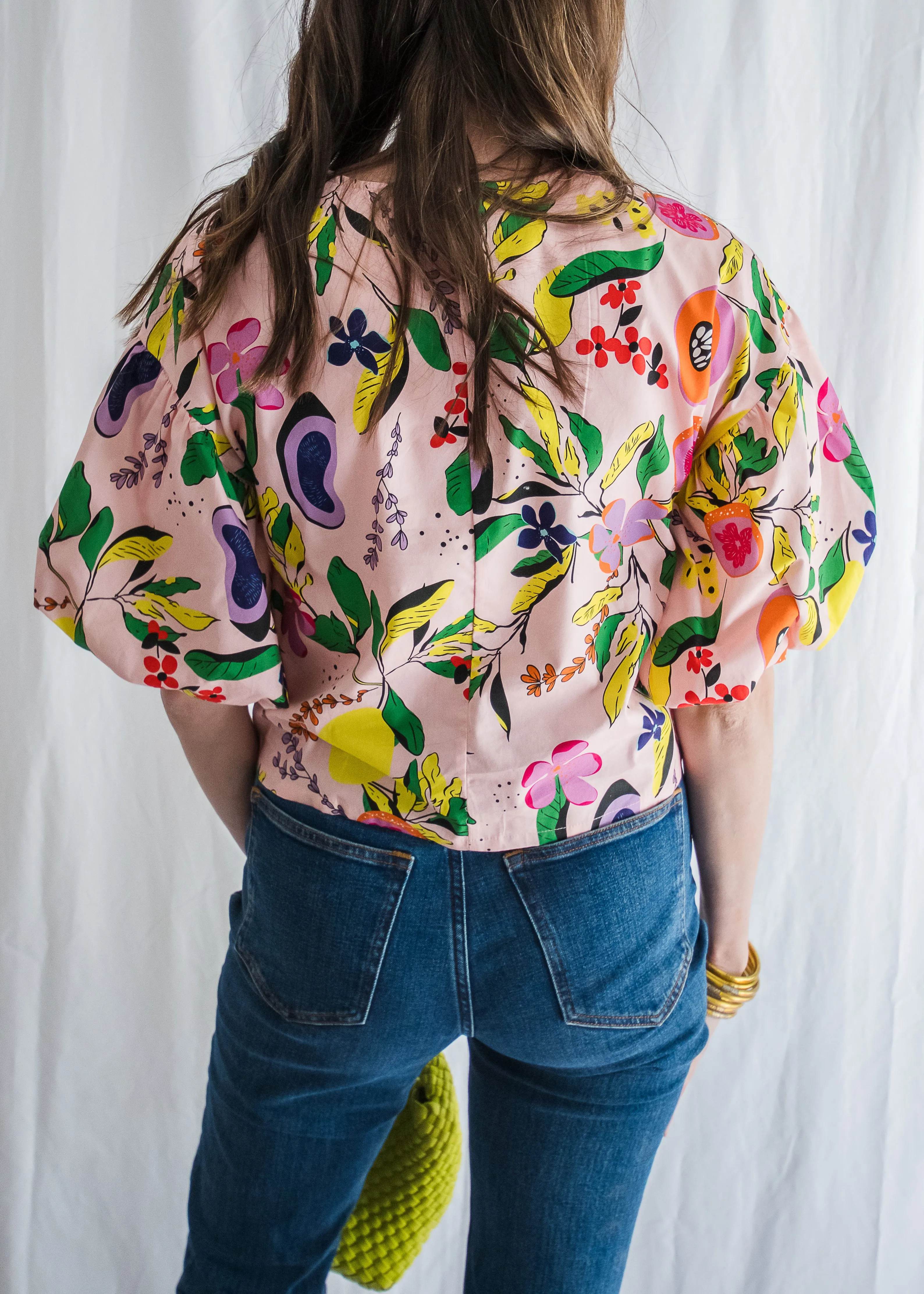 Make it Pop Pink Patterned Blouse