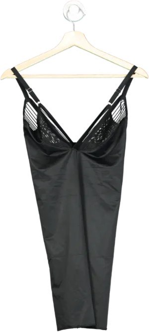 M&S Black Lingerie Slip Dress UK 8