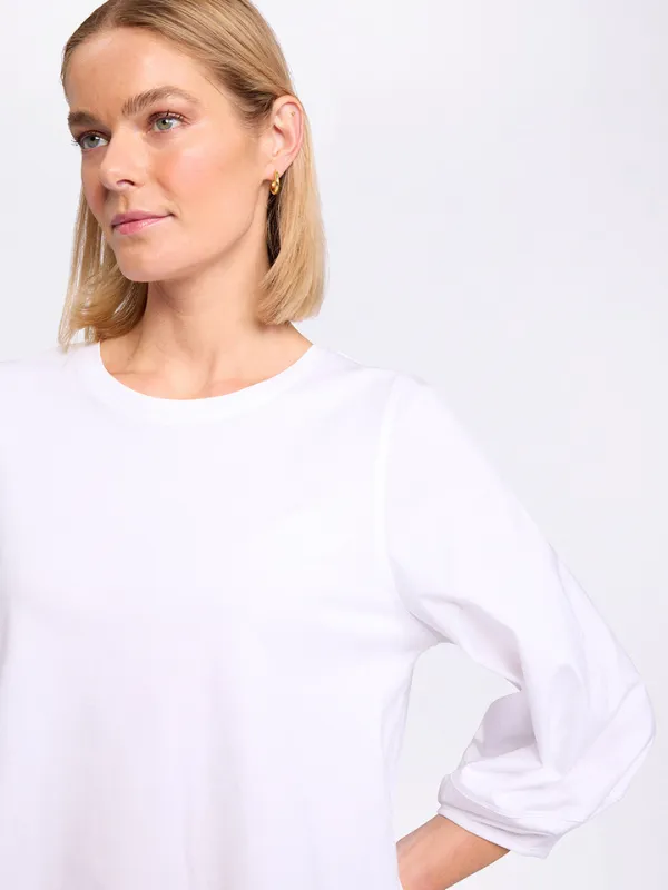 Marco Polo Lantern Sleeve Tee White