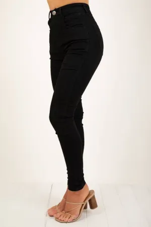Maxim High Waisted Black Jeans