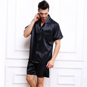 Men's Satin Plus Size Pajamas Set