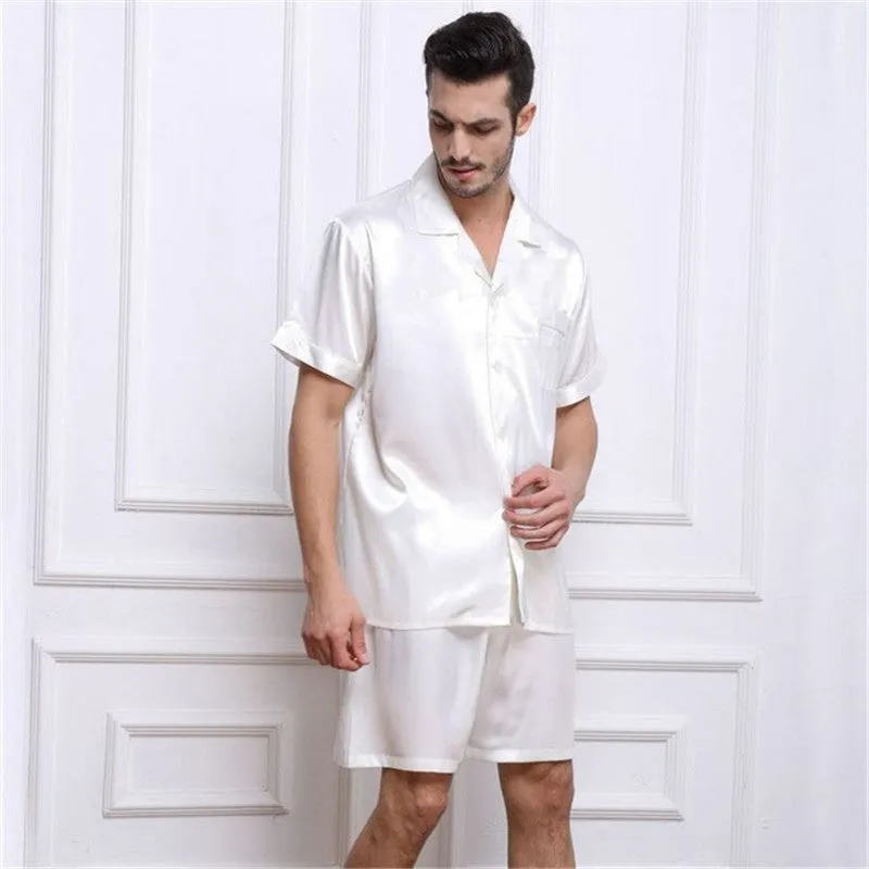 Men's Satin Plus Size Pajamas Set