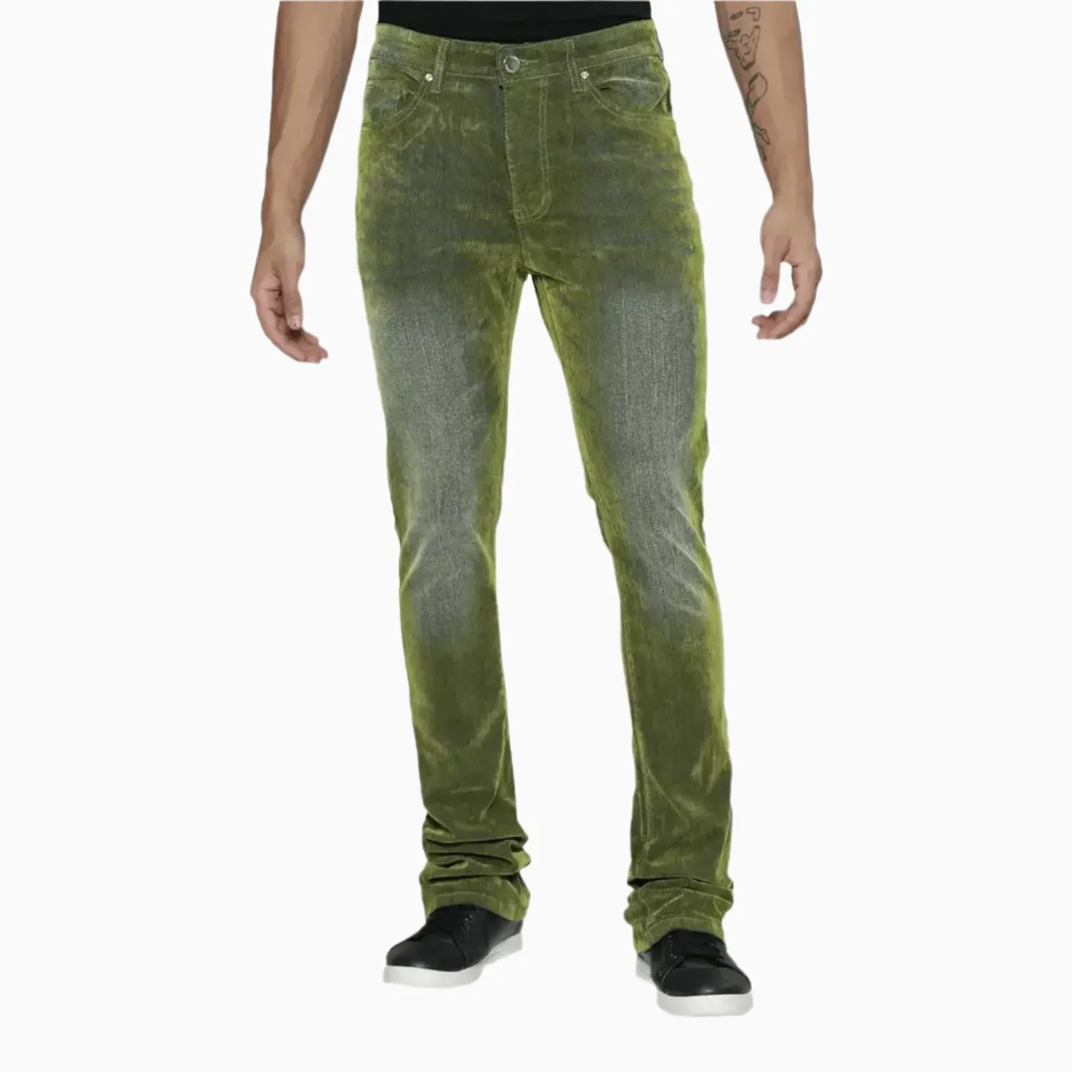 Men's Stacked Fit Jeans Pant With Stitched Hem