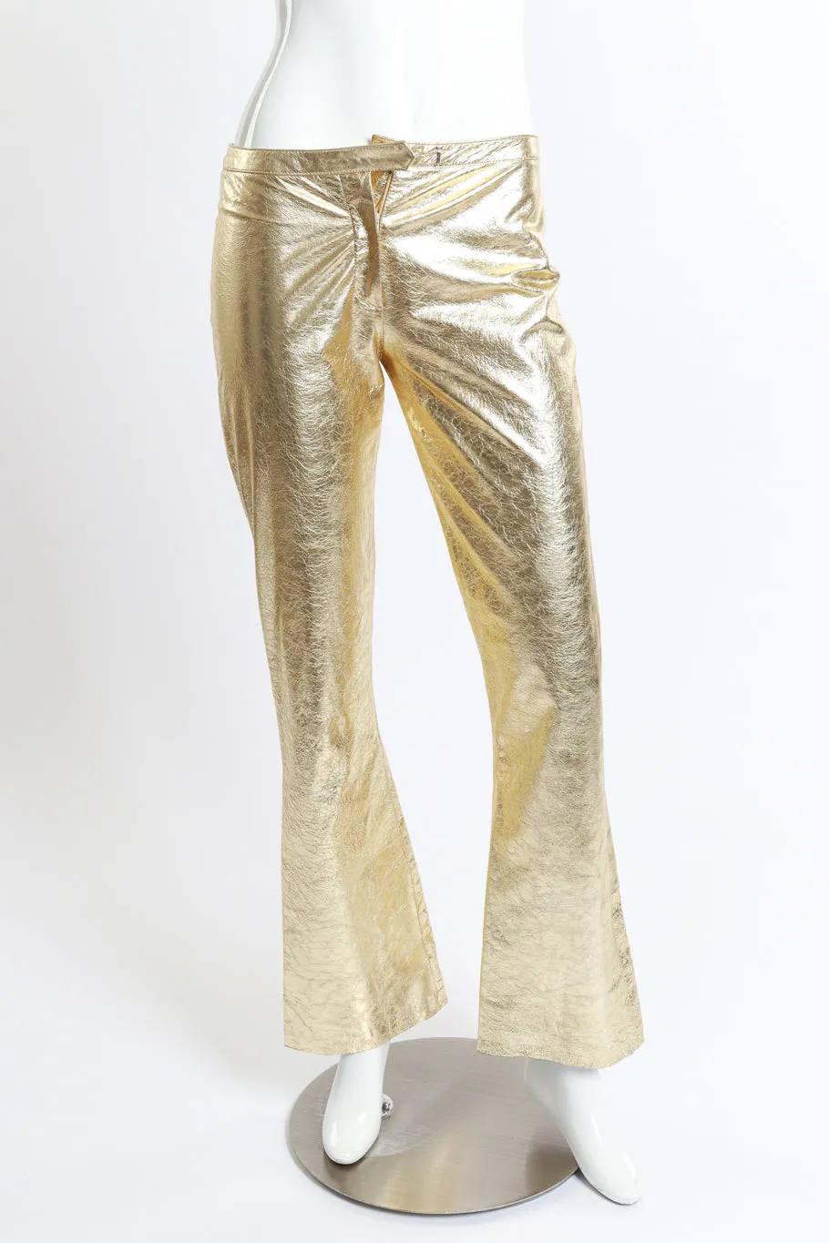 Metallic Leather Pant