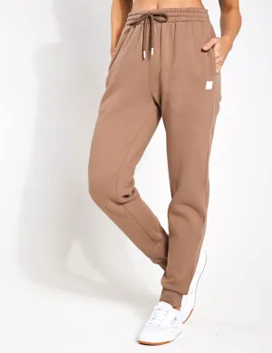Millie Slim Fleece Track Pant - Taupe