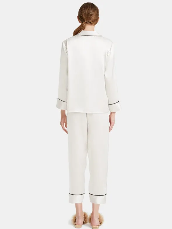 Modern Collar Coord Set (White)