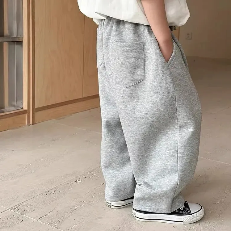 Modern Pleat Oversize Track Pants (Grey)