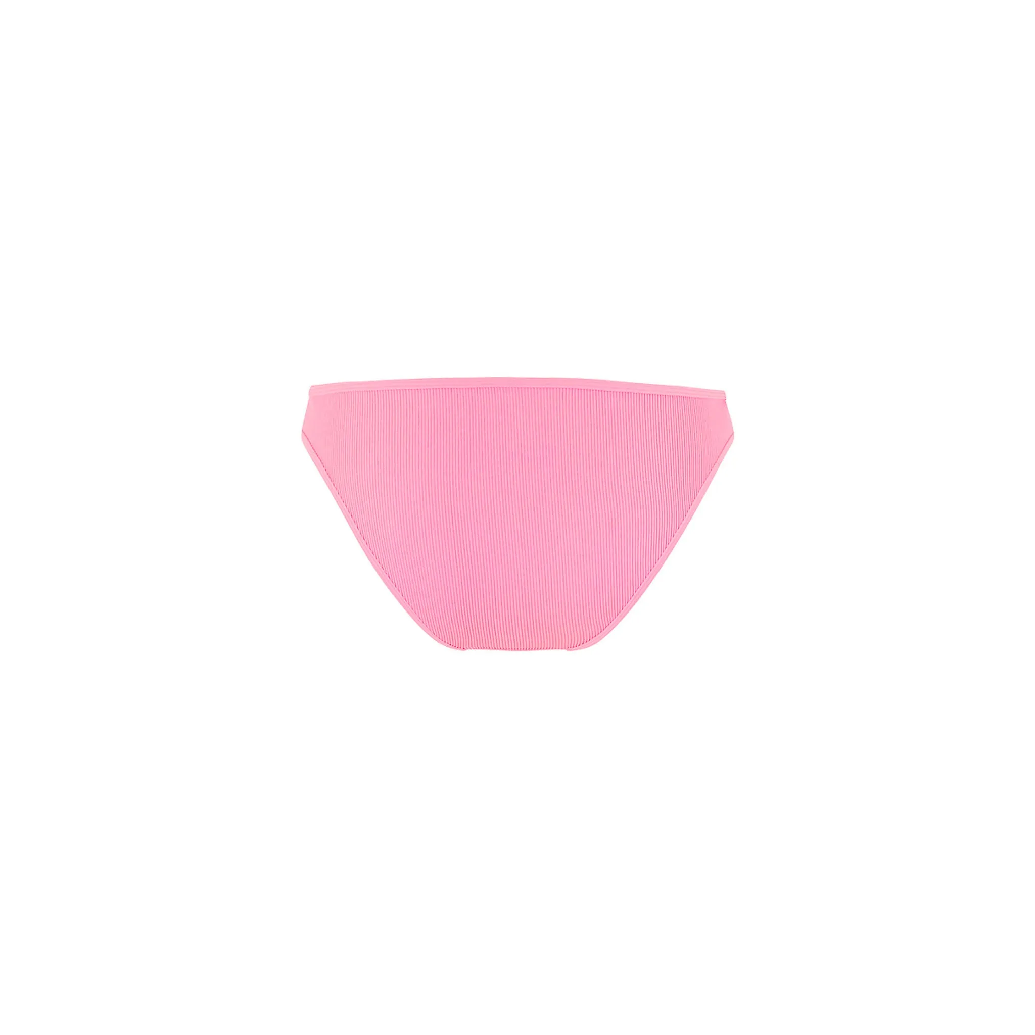 Modest Bind Full Coverage Bikini Bottom - Taffy Pink Ribbed