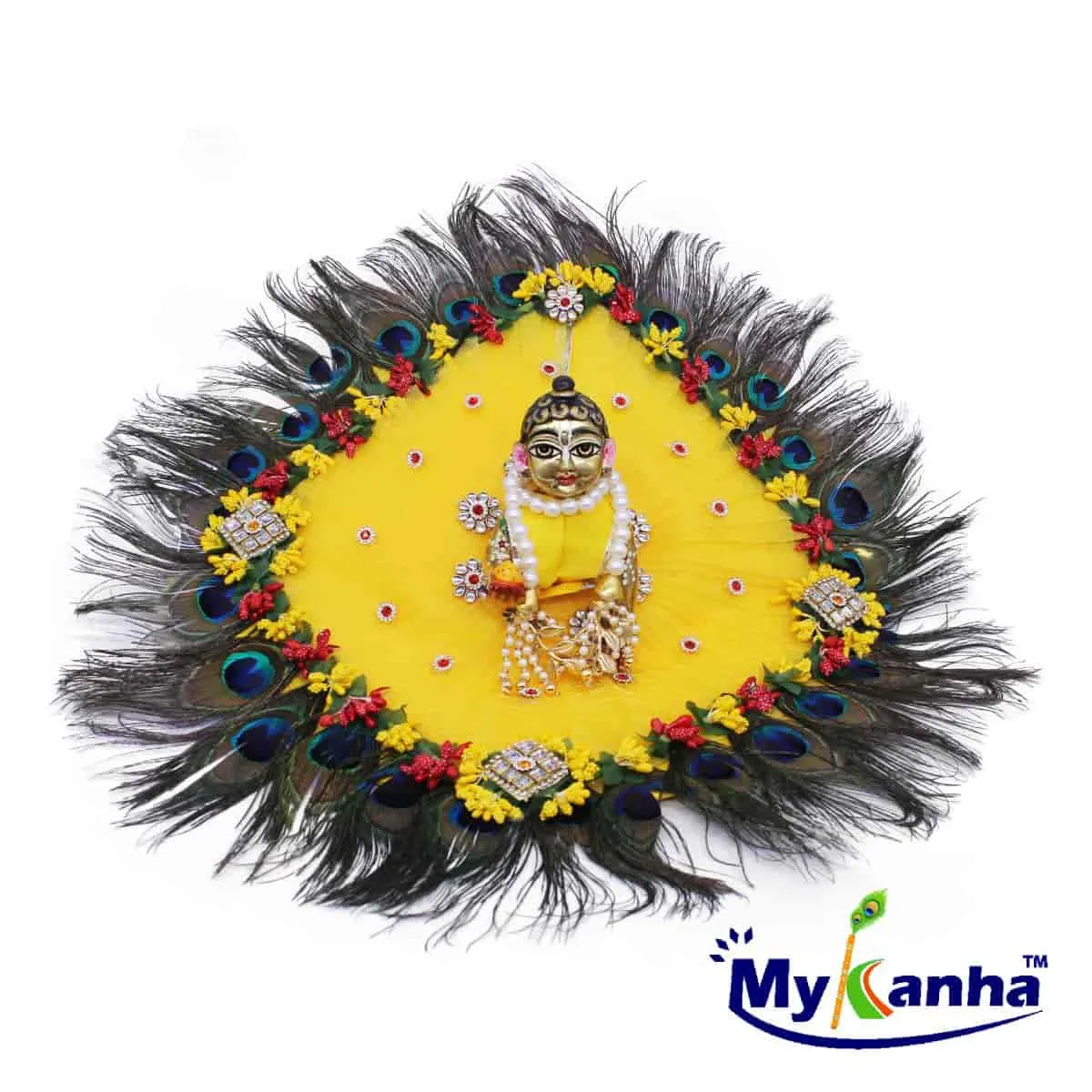 Mor Pankh Designer Yellow Dress for Laddu Gopal