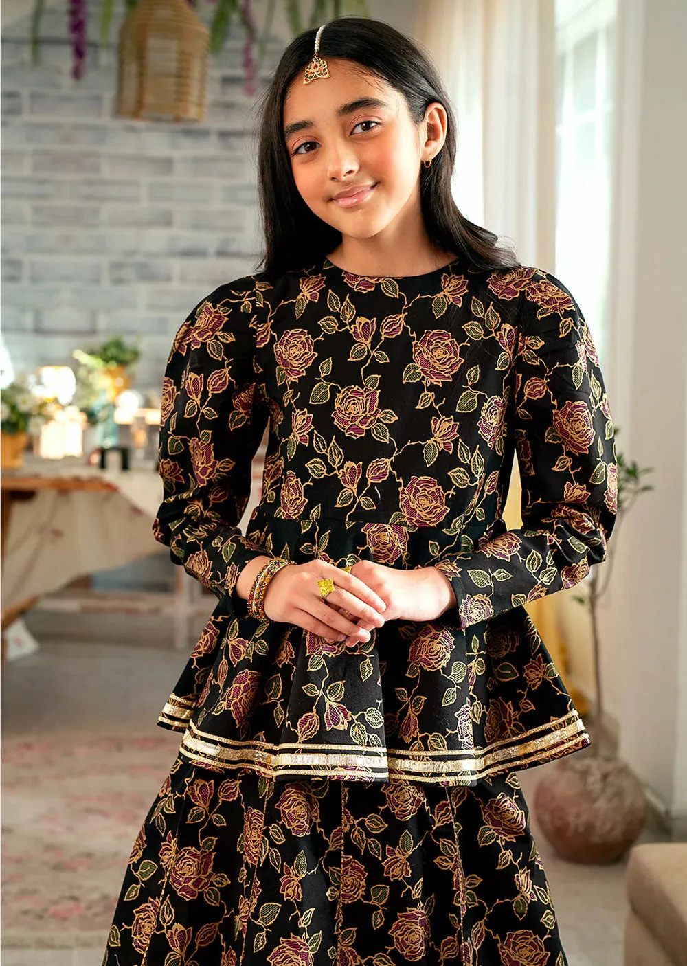 MS-24596 Black Kids Designer Suit