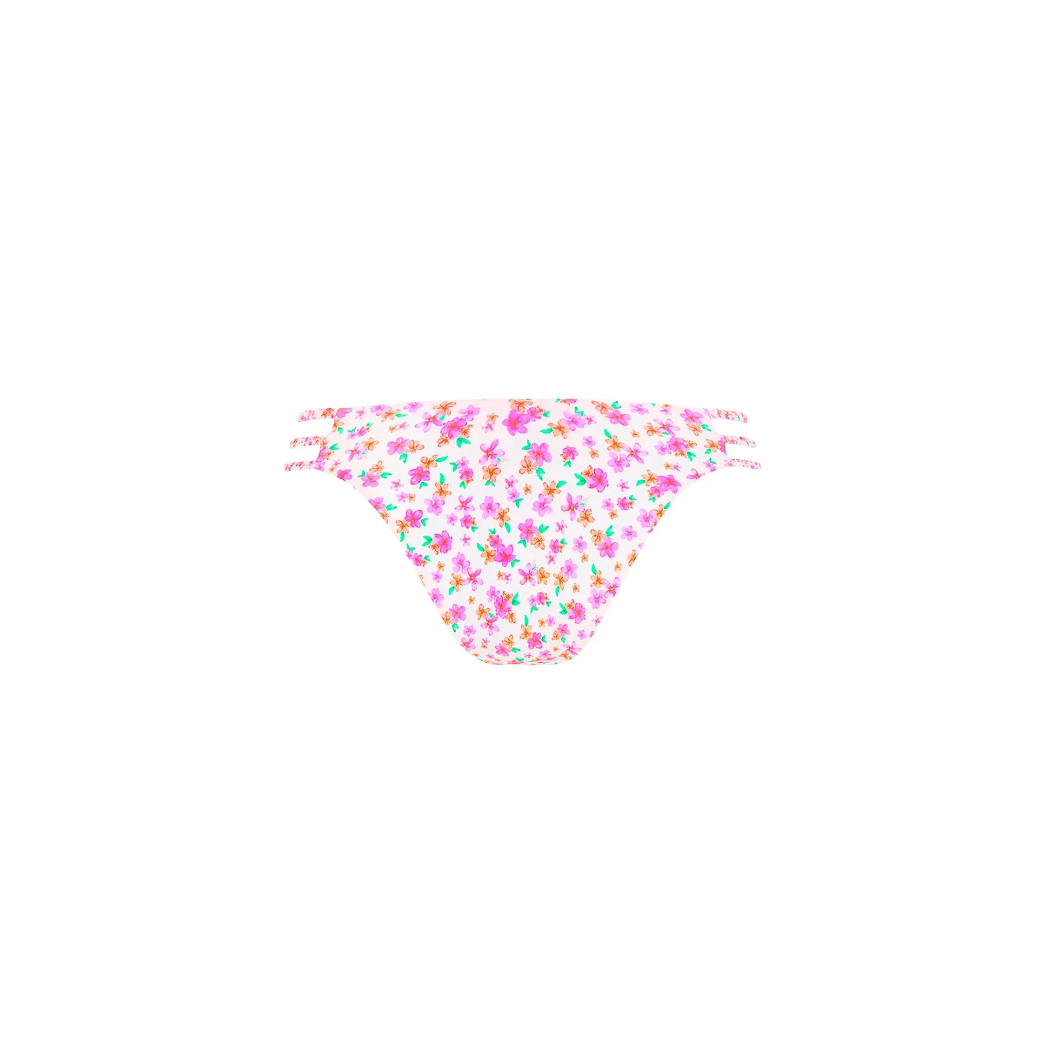 Multi Braided Cheeky Bikini Bottom - Flamingo Flora