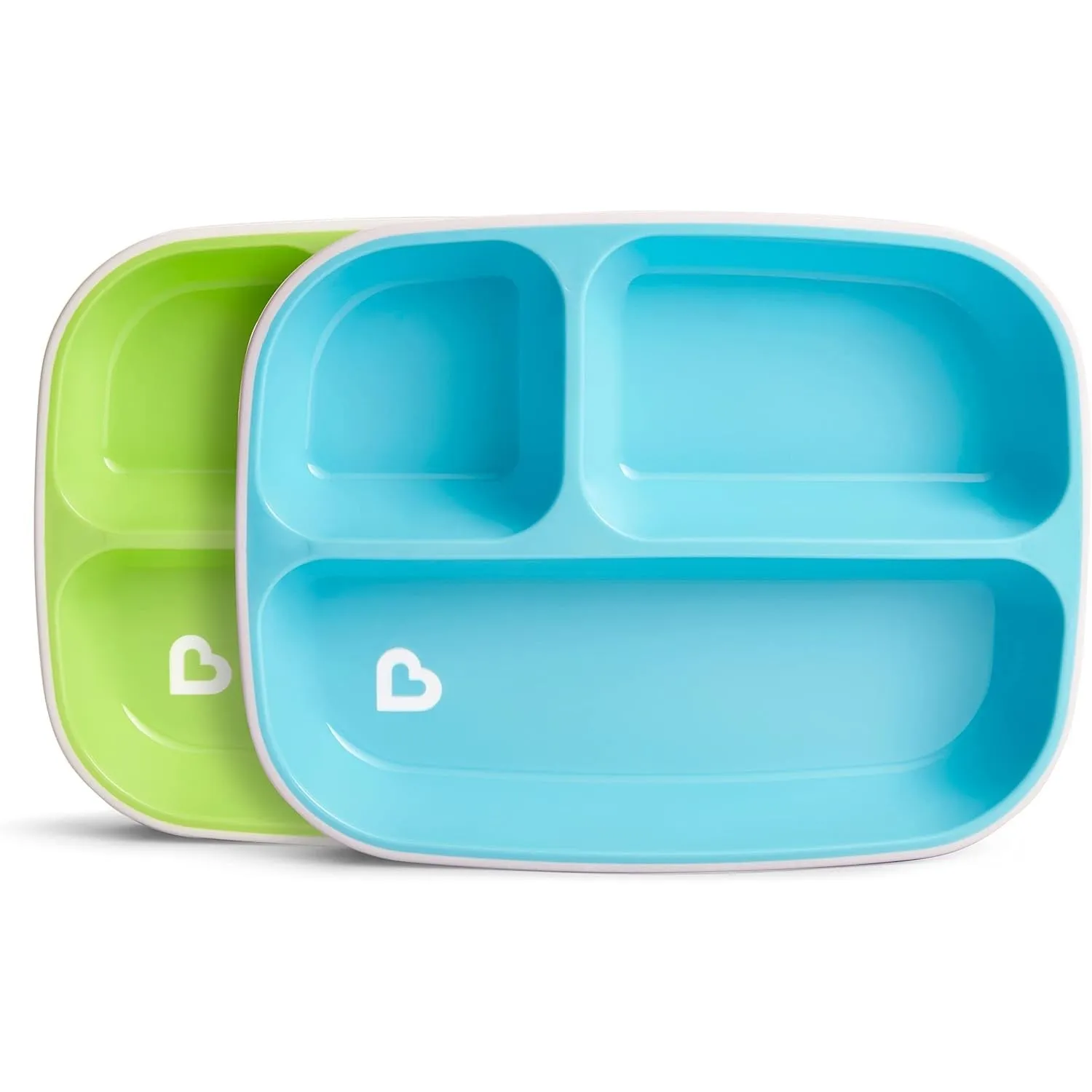 Munchkin Splash Dining Set, Bowl and divider plate set, colorful, very safe for the little one, deeps bowls, BPA Free, Infant/Baby/Toddler/Kids, Pack of 4, Color blue/green