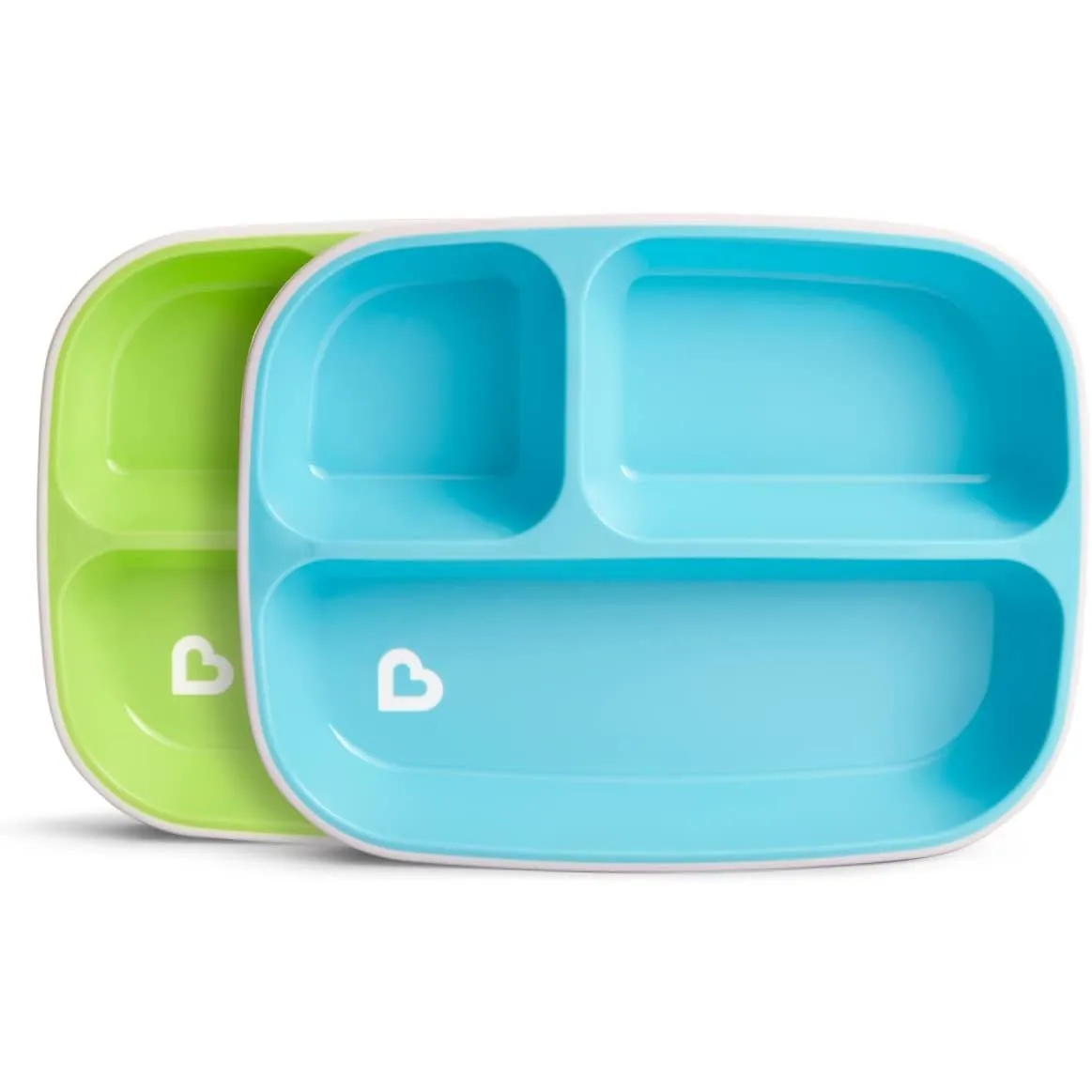 Munchkin Splash Dining Set, Bowl and divider plate set, colorful, very safe for the little one, deeps bowls, BPA Free, Infant/Baby/Toddler/Kids, Pack of 4, Color blue/green