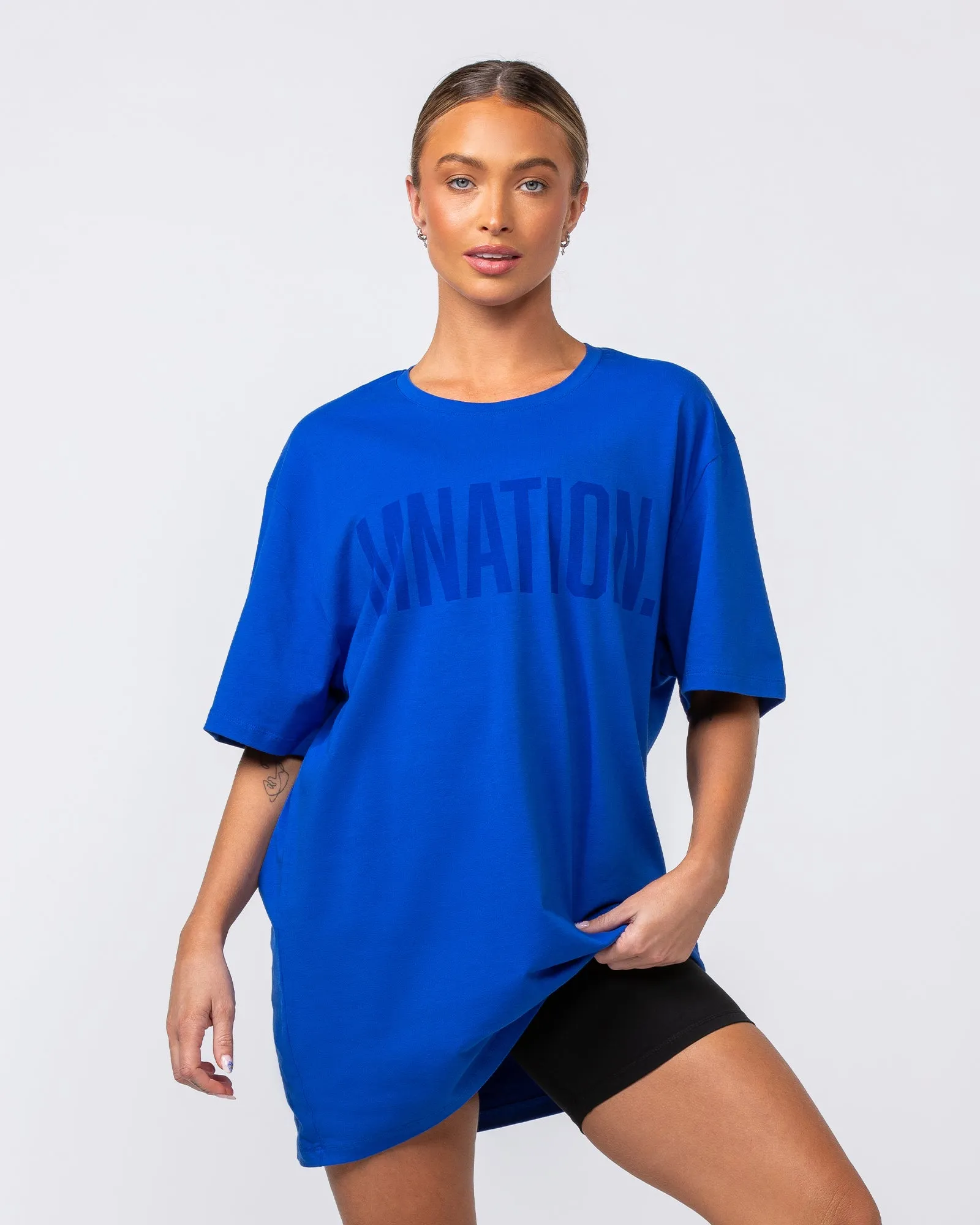 Muscle Nation | Oversized Tonal Tee - Bondi Blue