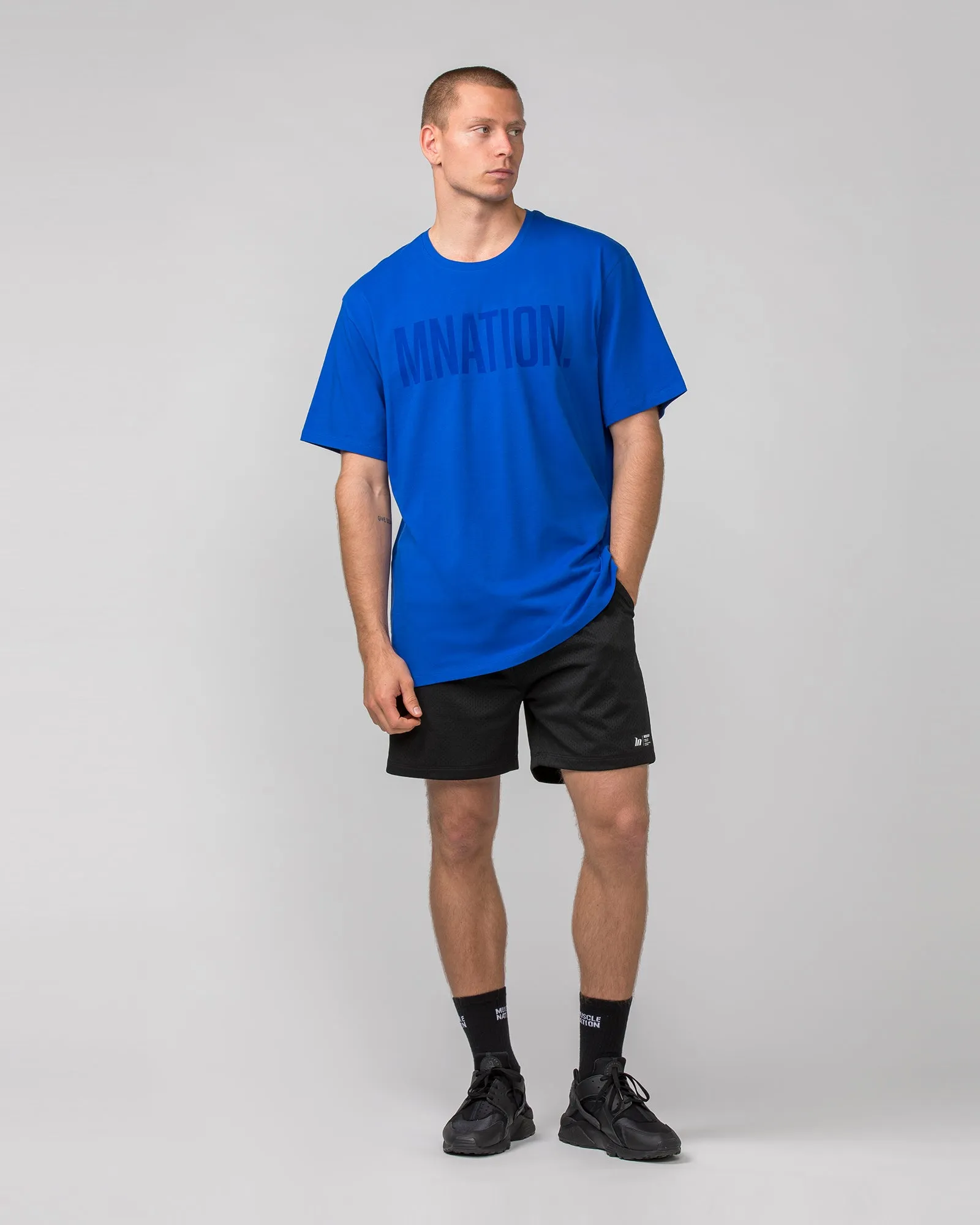 Muscle Nation | Oversized Tonal Tee - Bondi Blue