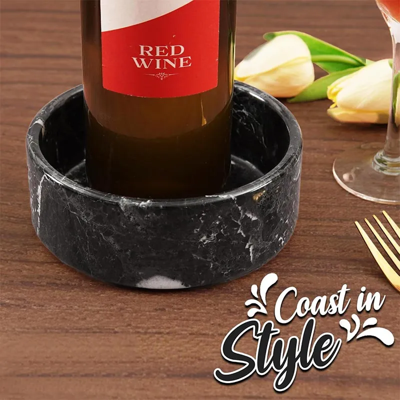 Natural Marble Wine Bottle Coasters - Wine Bottle Coaster-Modern Home Décor Bar