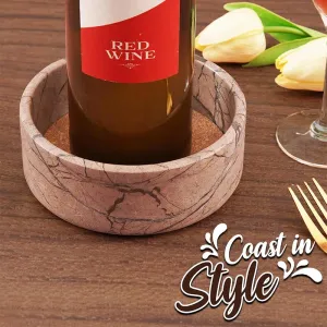 Natural Marble Wine Bottle Coasters - Wine Bottle Coaster-Modern Home Décor Bar