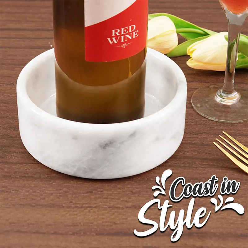 Natural Marble Wine Bottle Coasters - Wine Bottle Coaster-Modern Home Décor Bar