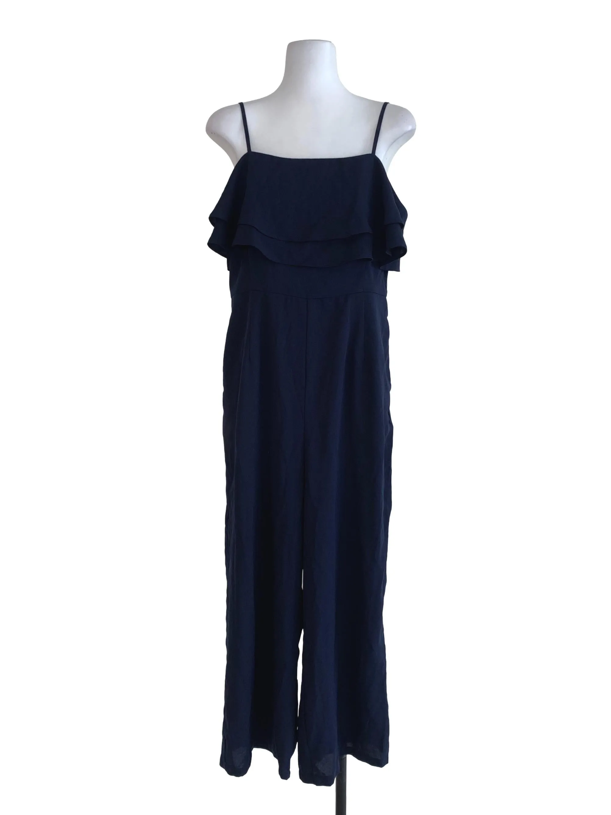 Navy Blue Plain Jumpsuit