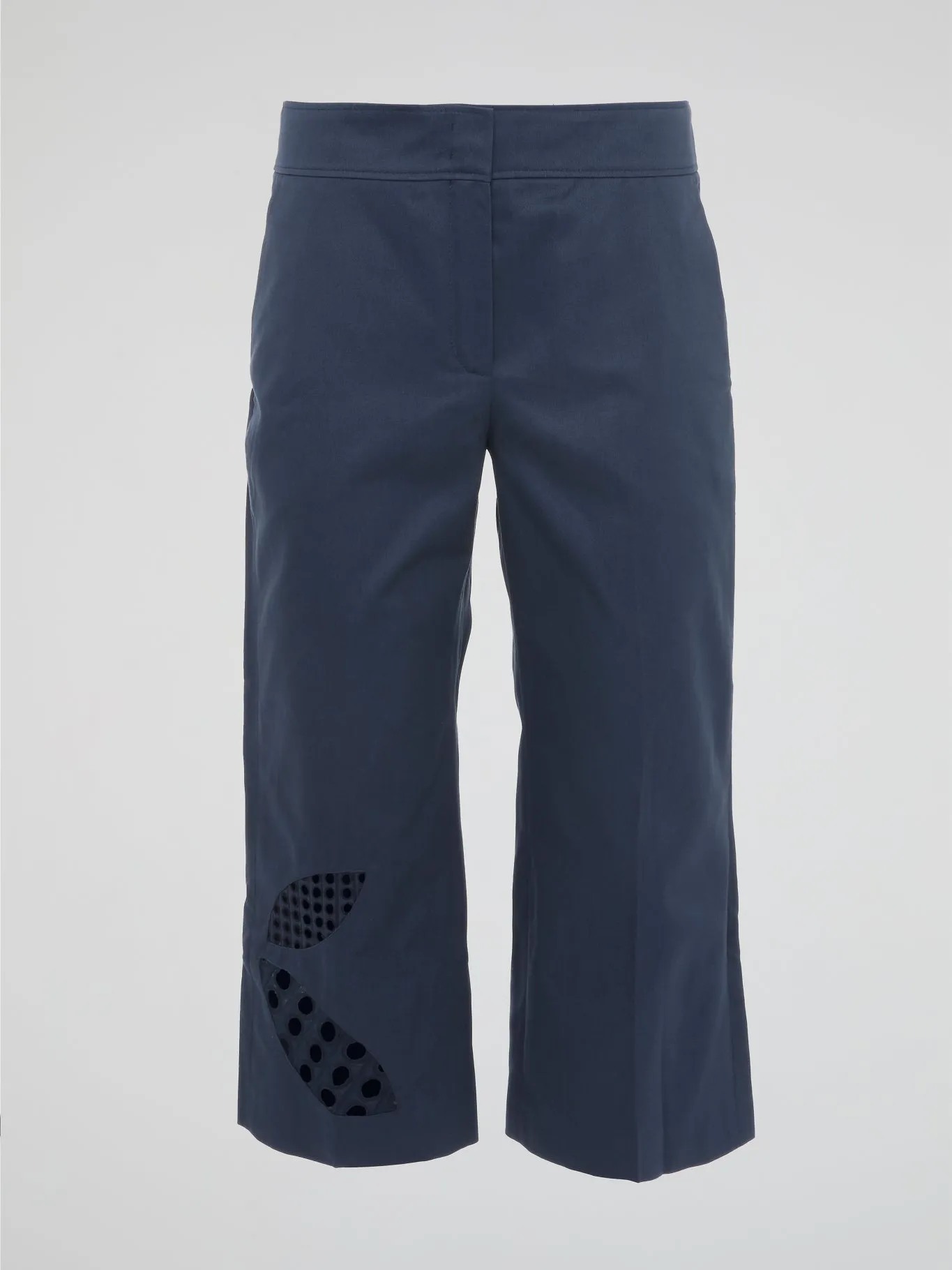 Navy Cropped Trousers