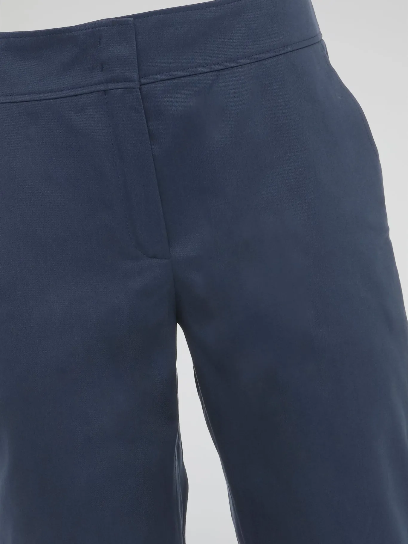 Navy Cropped Trousers