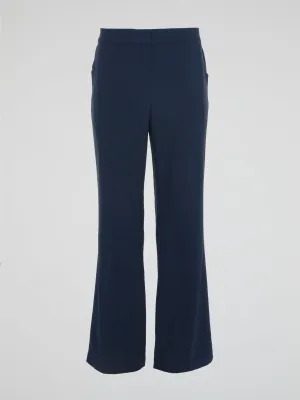 Navy Flared Trousers