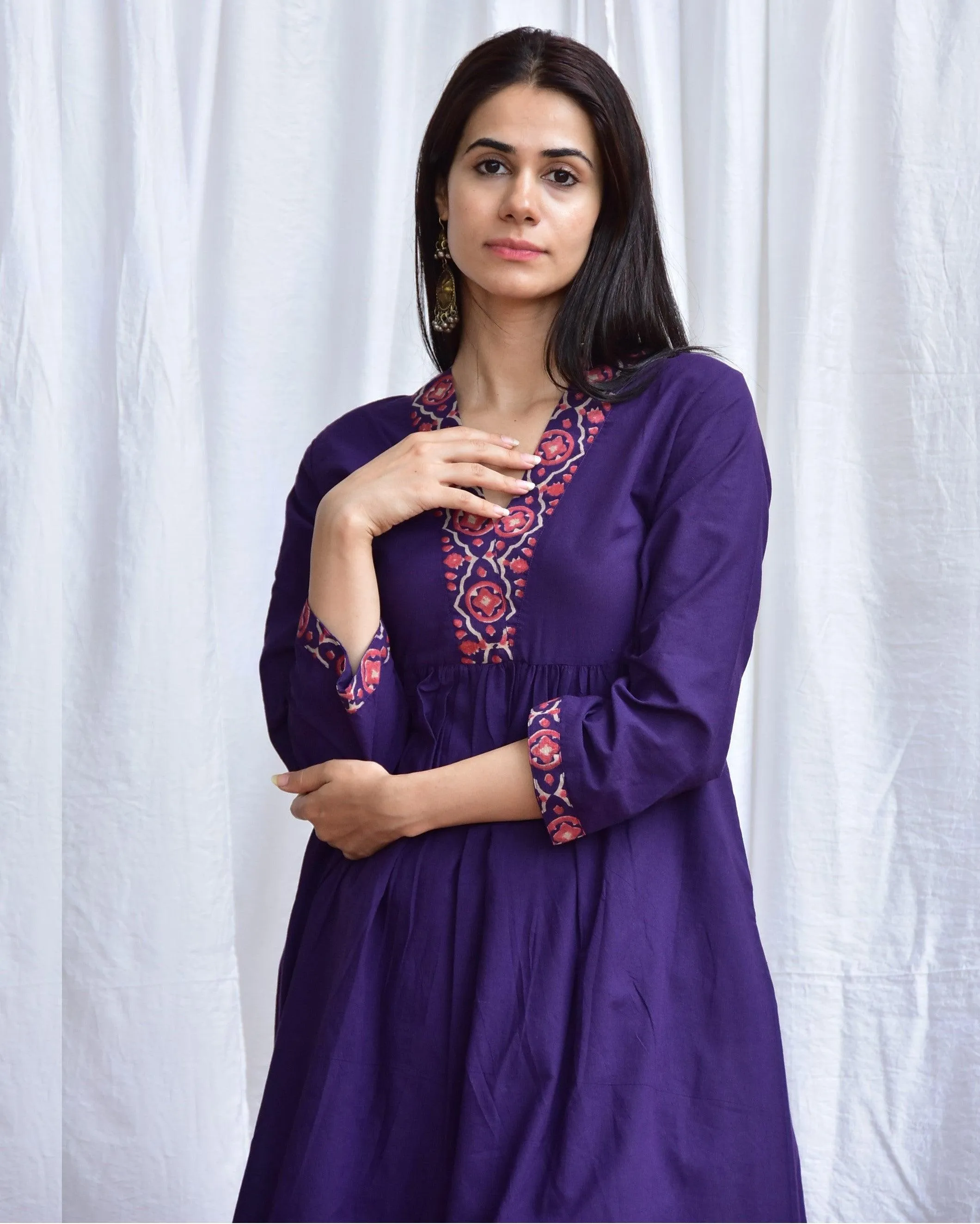 Neelam Handblockprinted Cotton Kurta Set Of 2-Sor