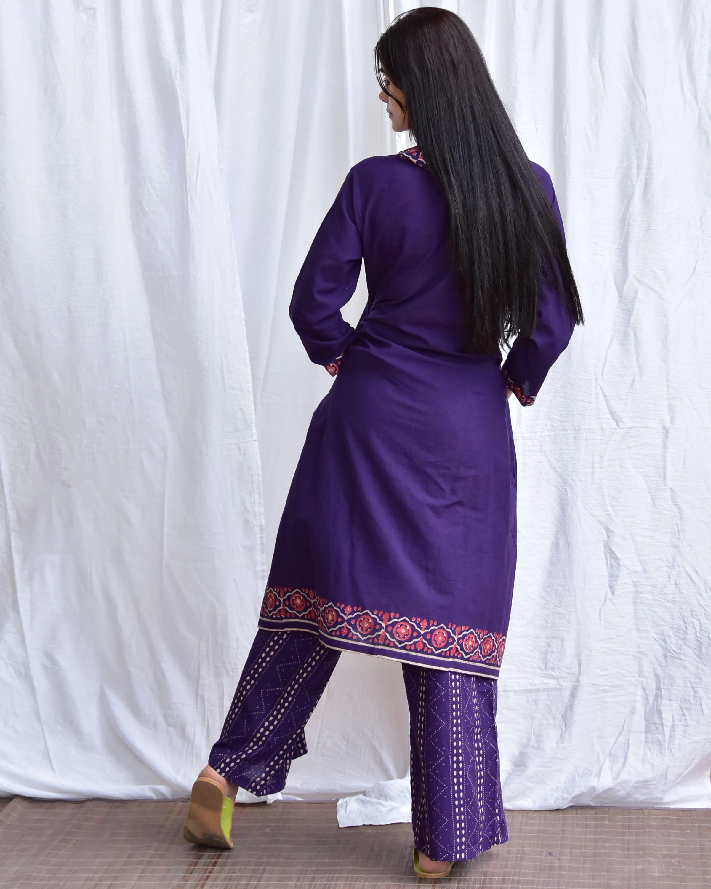 Neelam Handblockprinted Cotton Kurta Set Of 2-Sor