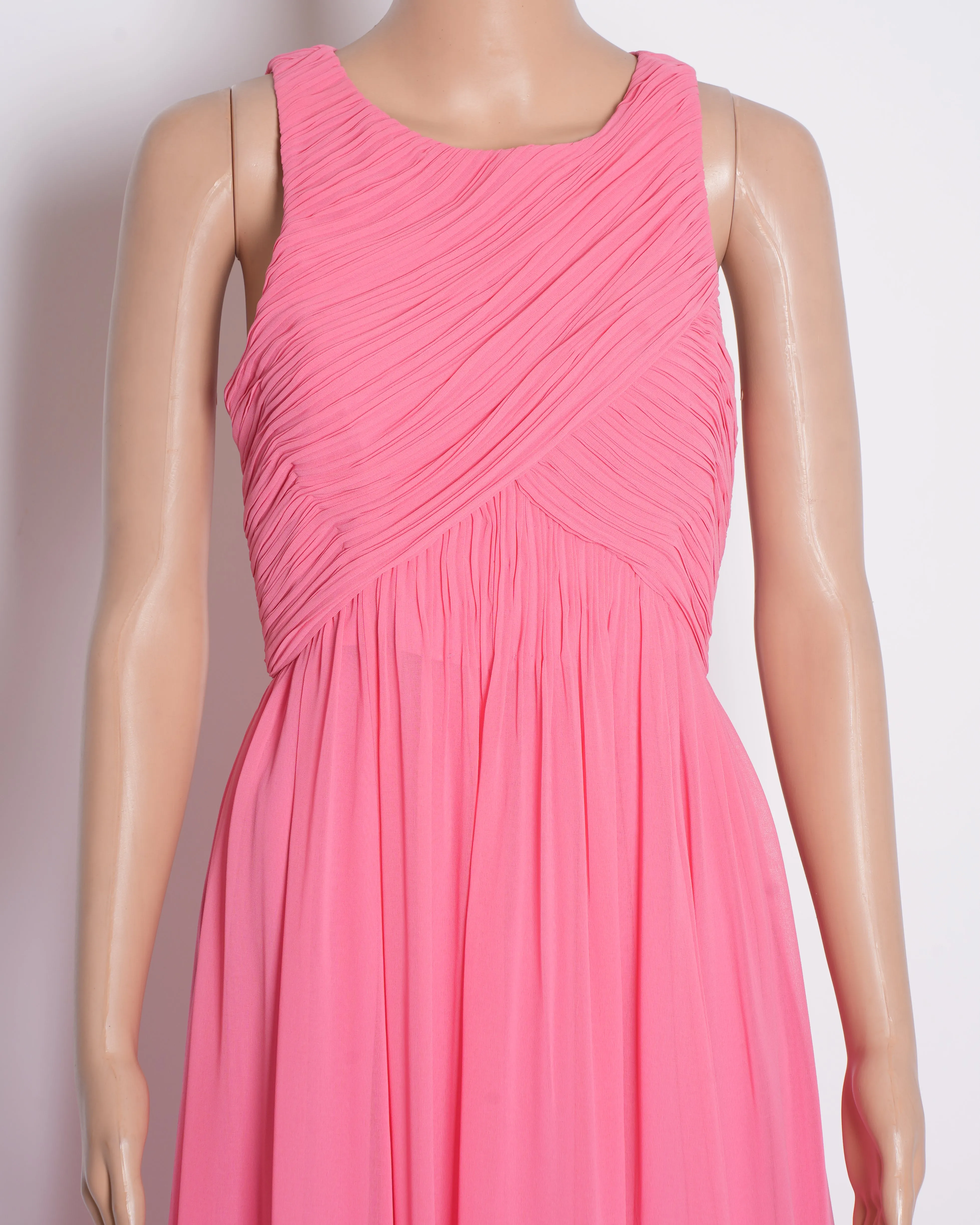 New Armani Exchange Layered Dress In Peach