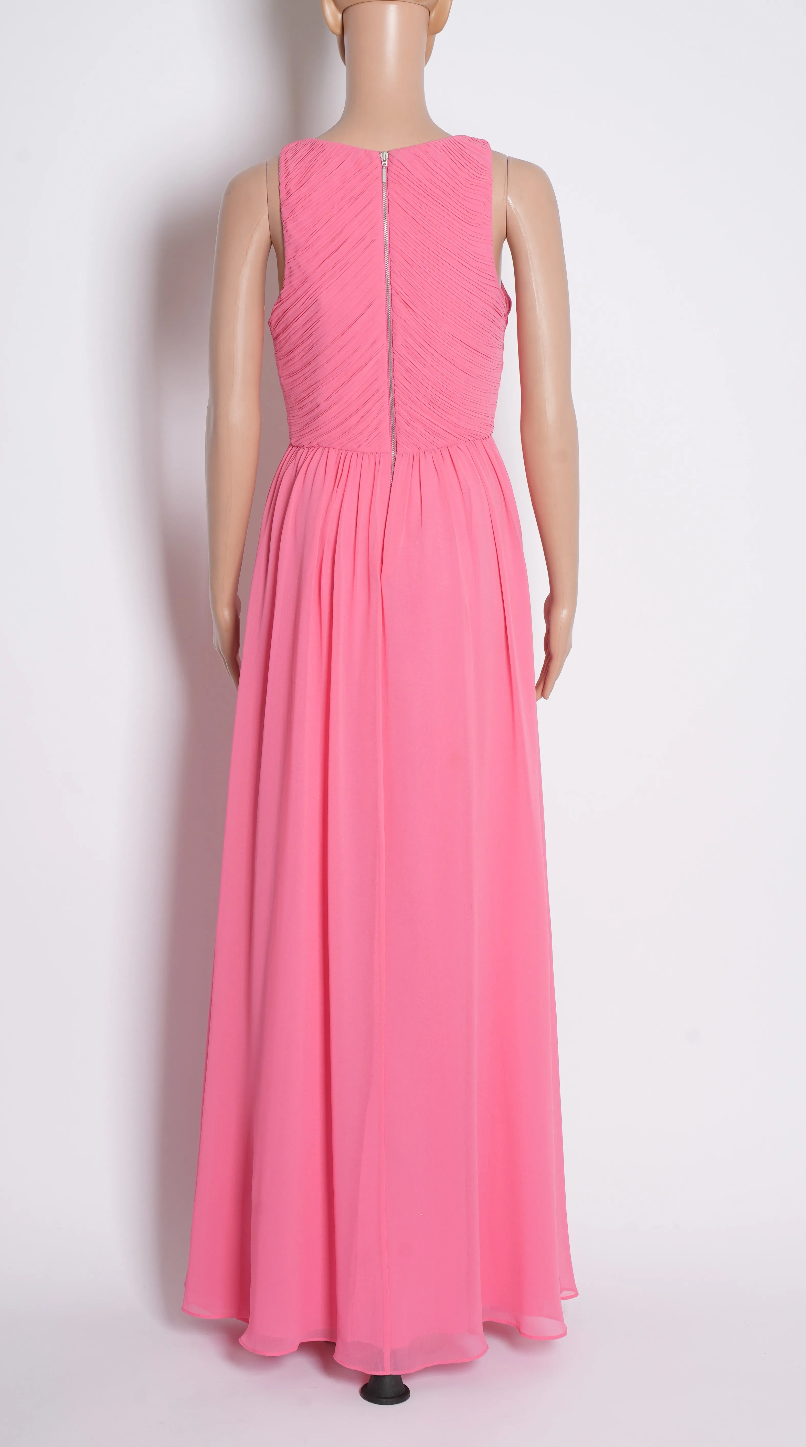New Armani Exchange Layered Dress In Peach