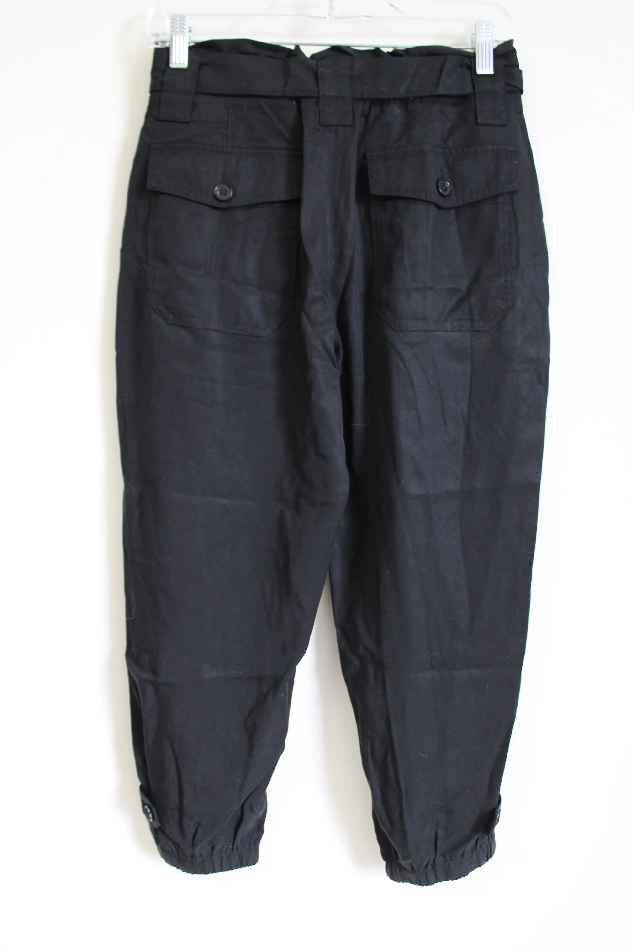 NEW Banana Republic Black Paperbag Pant | 4 Petite