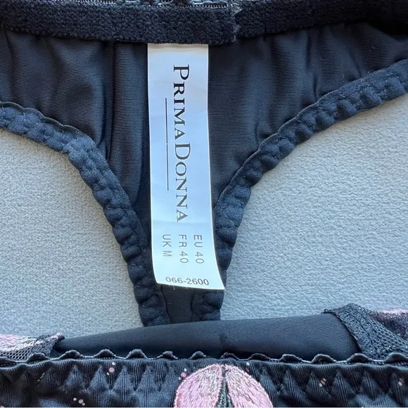 NEW Prima Donna Belleville Tanga Panties, Gray, Size M