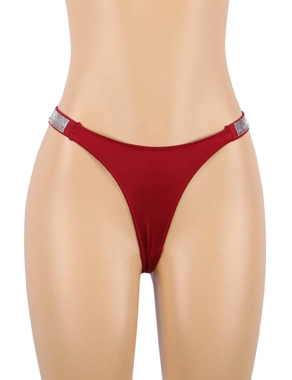 New Sexy Womens Thongs Love Letter Rhinestones G-string Diamonds Thong Low Waist