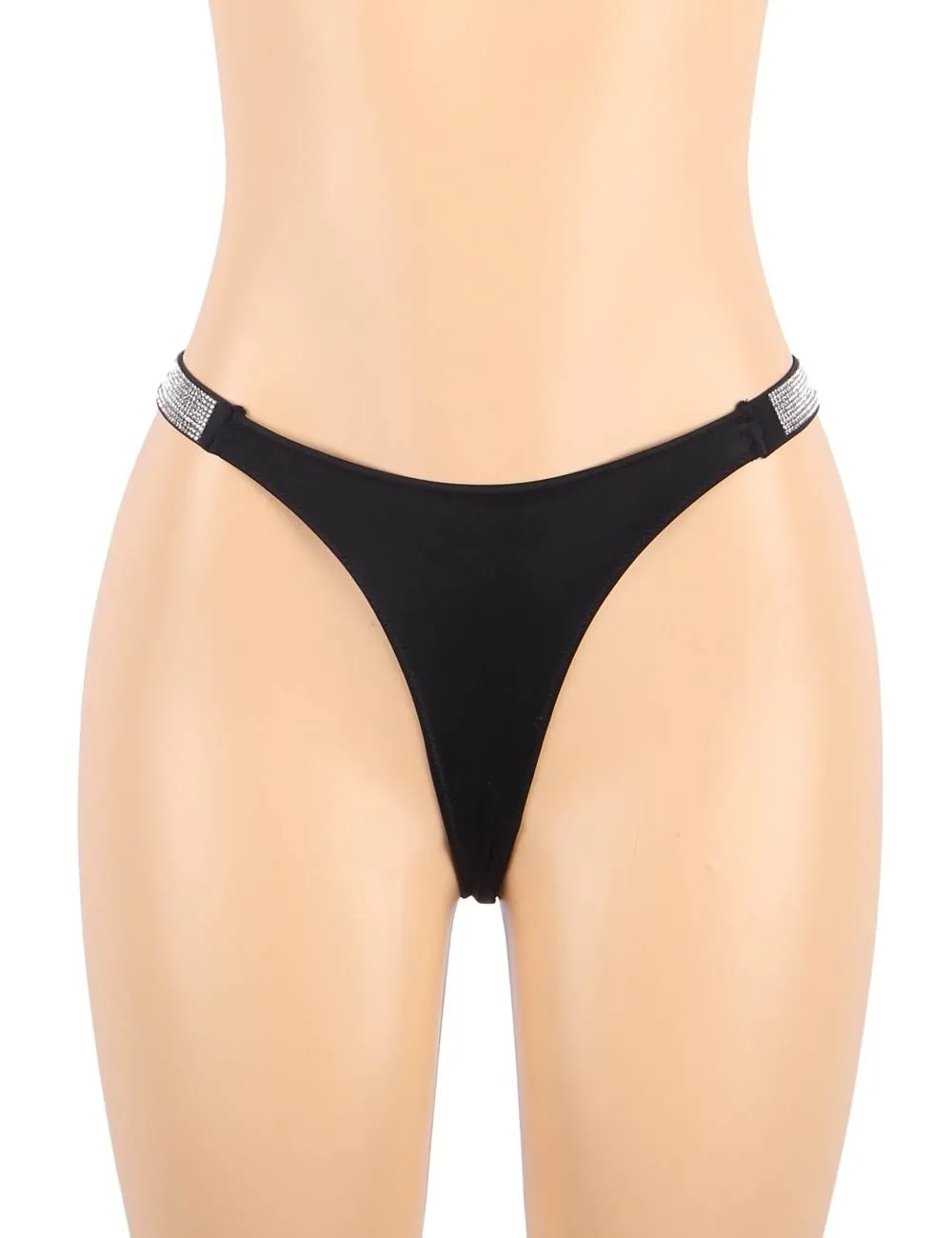 New Sexy Womens Thongs Love Letter Rhinestones G-string Diamonds Thong Low Waist