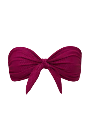 NOA Bikini Top in Ribbed Vino