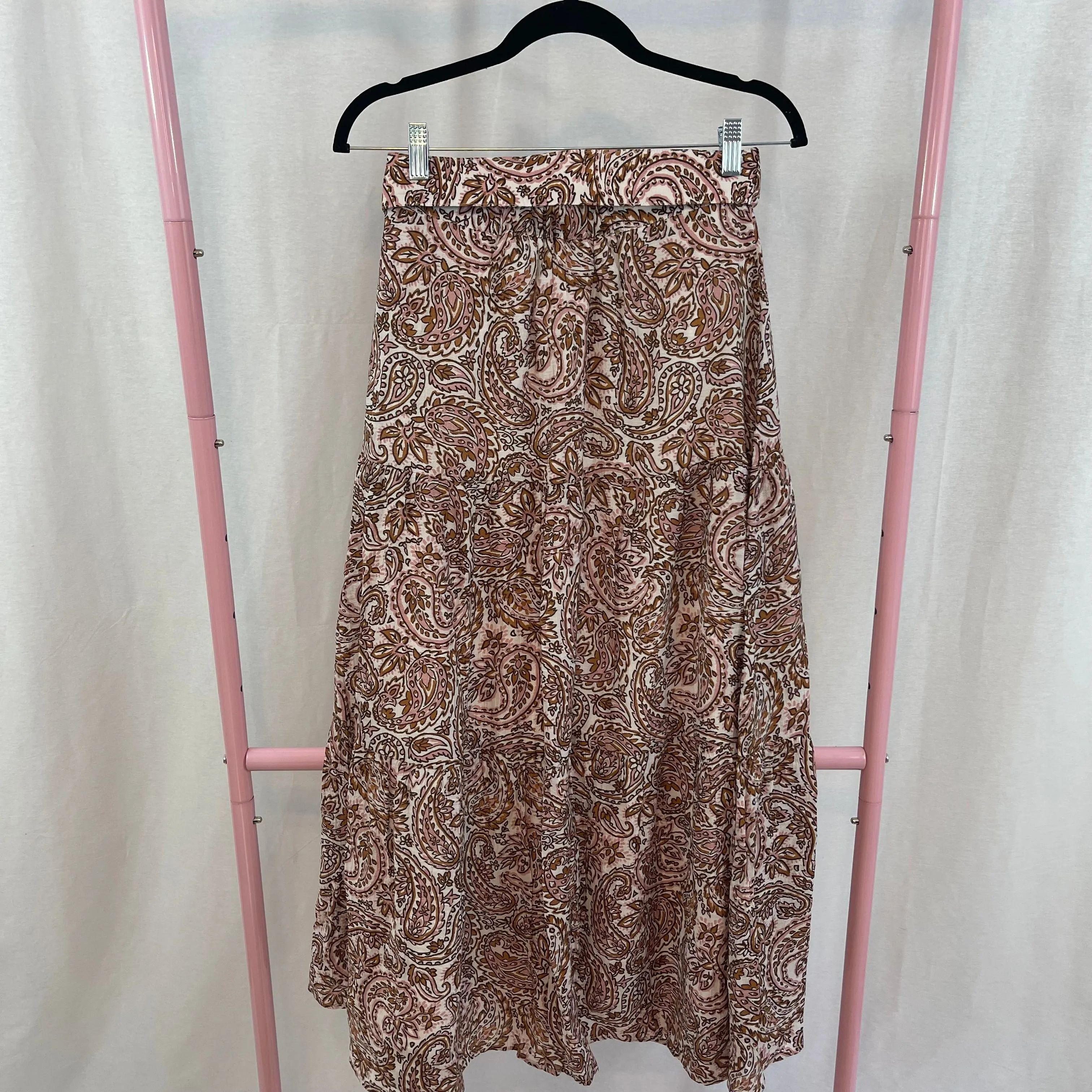 NWT Minkpink Jedda Paisley Belted Midi Skirt size Large