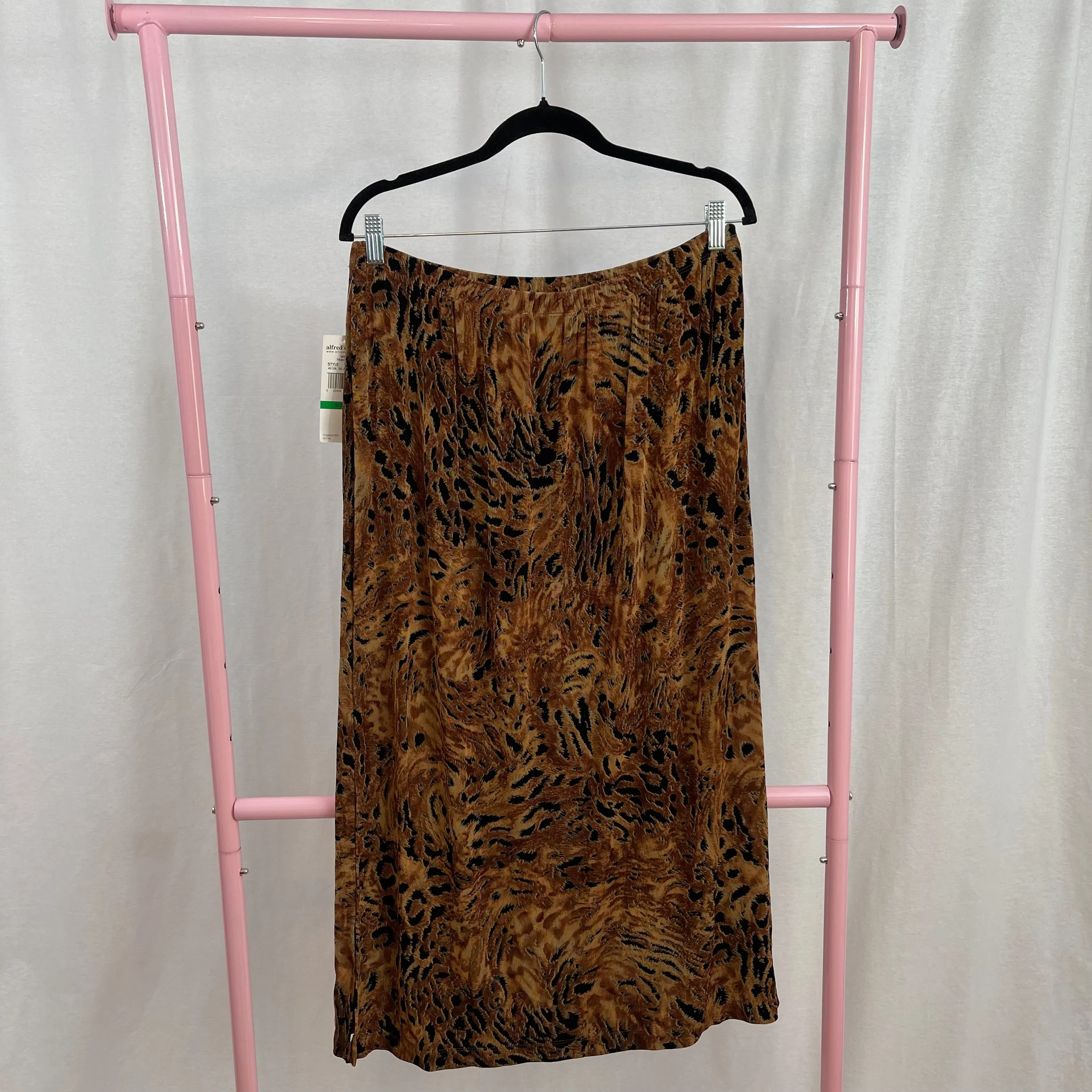 NWT Vintage Alfred Dunner Well Traveled Animal Print Skirt size Large