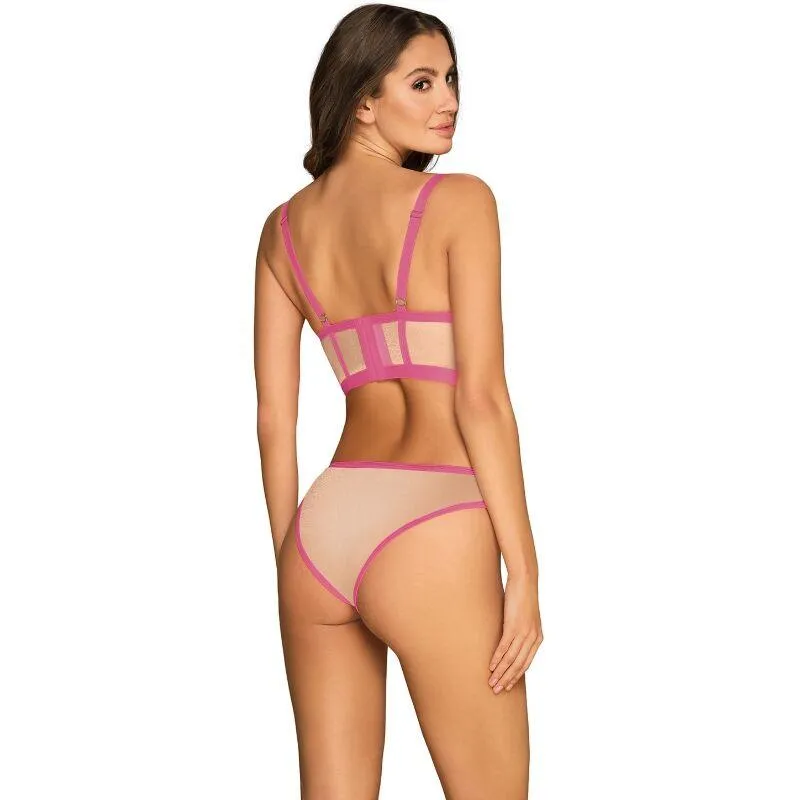 OBSESSIVE - NUDELIA TWO PIECES SET - PINK L/XL