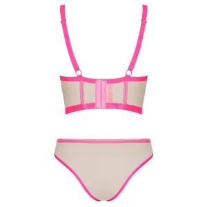 OBSESSIVE - NUDELIA TWO PIECES SET - PINK L/XL