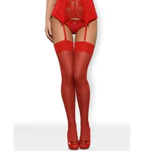 Obsessive - Sexy Lingerie - S800 Stockings - Red